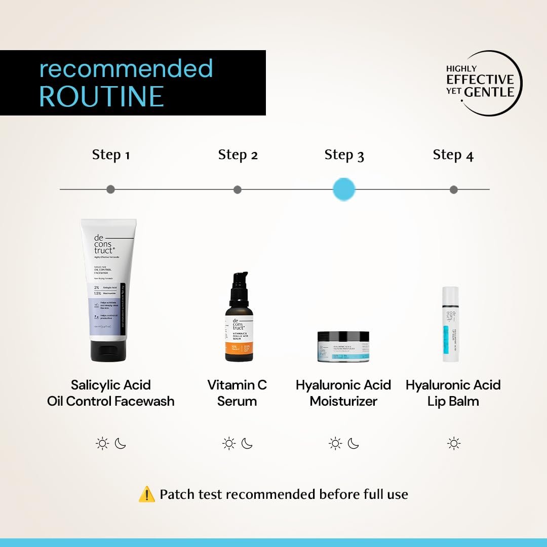 Deconstruct Hyaluronic Acid & Squalane Moisturizer | 0.2% Hyaluronic Acid 1% Squalane |Moisturizer For Normal Skin | Lightweight Moisturiser | For Long Lasting & Non-Greasy Hydration | 50g thumbnail