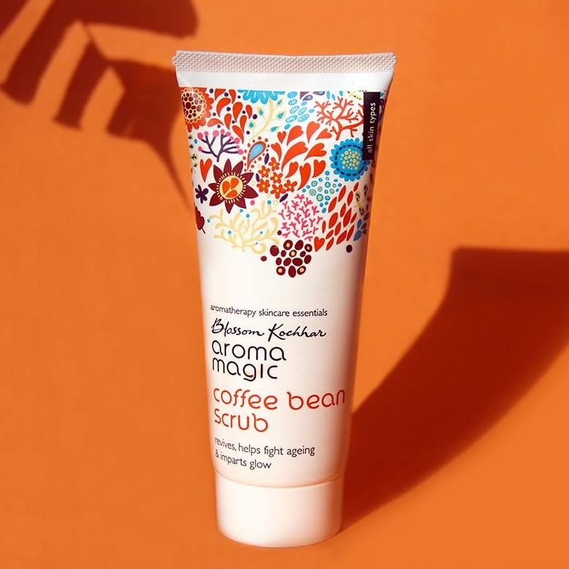 Aroma Magic Coffee Bean Scrub | Treats blackheads, brightens, clears pores, & protects skin With shea butter, olive oil, honey, lemongrass, juniper berry & grapefruit essential oil | 100ml thumbnail