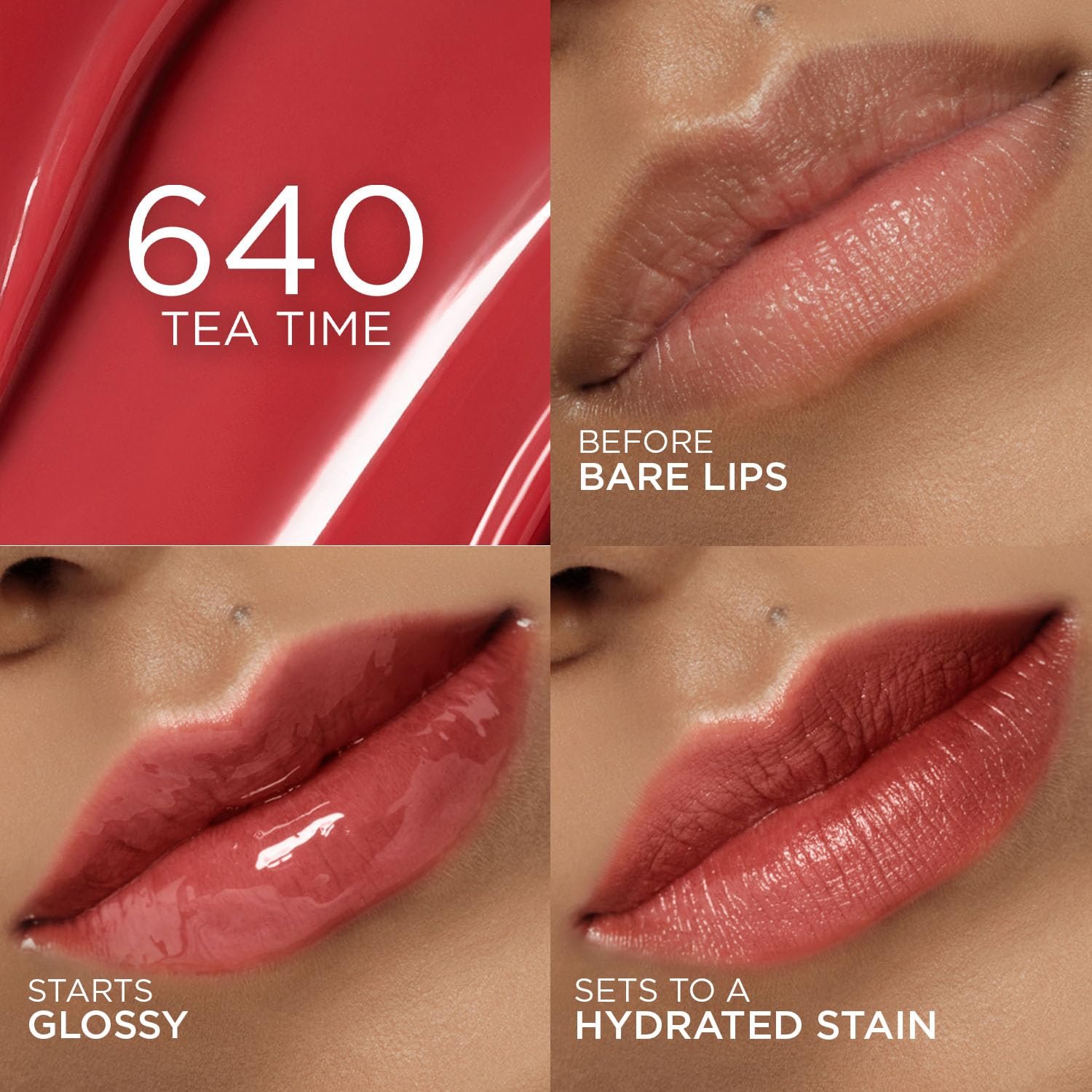 L'Oreal Paris Hyaluron Tint Lip Stain Serum, 640 Le Rose Paris +80% Hydration, Infused with Hyaluronic Acid, High-Shine Tint, Plumper & Fuller Lips, Non-Sticky thumbnail