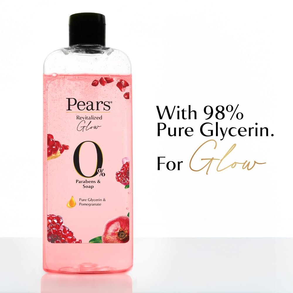 Pears 98% Pure Glycerin Revitalized Glow Body Wash with Pomegranate and 0% Parabens & Soap for a Revitalized Glow, 250ml thumbnail