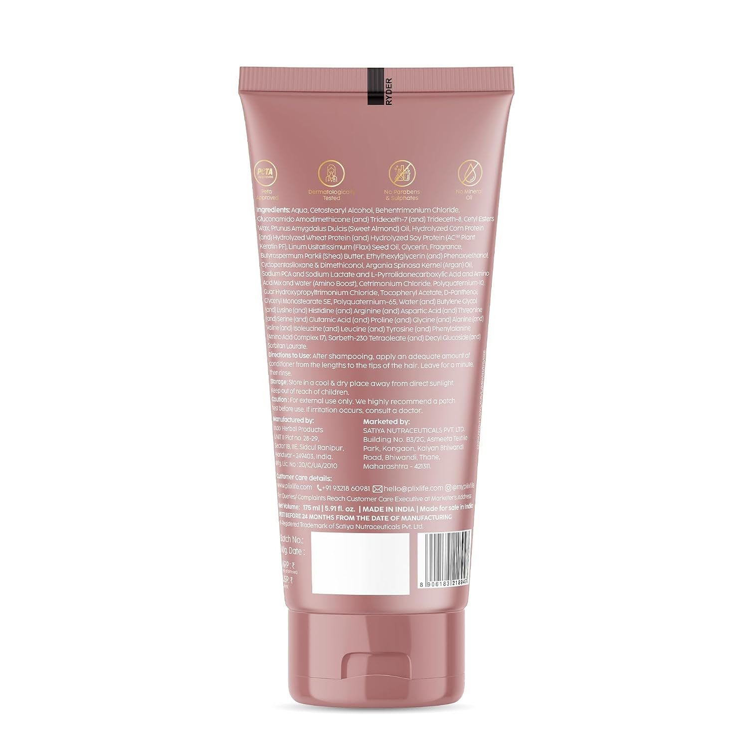 PLIX - THE PLANT FIX Flaxseed Ultrasmooth Advanced Conditioner | Plant Keratin PF & Flaxseed Oil | Smooth & Manageable Hair | Controls Frizz | Paraben & Sulphate Free | For Men & Women | 175 thumbnail