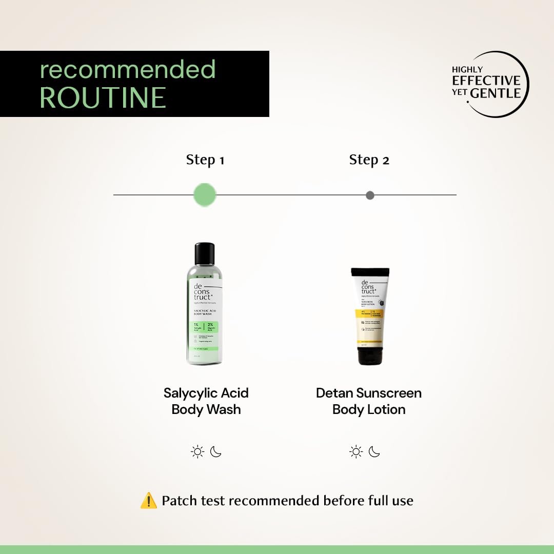 Deconstruct 1% Salicylic Acid Body Wash with 2% Glycolic Acid | Prevents Body Acne, Rough & Bumpy skin | Deeply cleanses skin | Shower gel for Women & Men- 200ml thumbnail