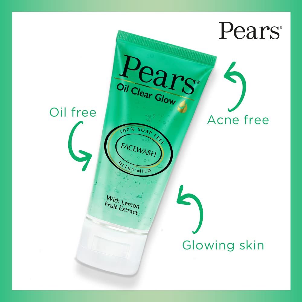 Pears Oil Clear Gentle Mild Daily Cleansing Facewash|| Controls Oil For Matte And Acne Free Skin|| Balances PH|| 100% Soap free|| 60 g thumbnail