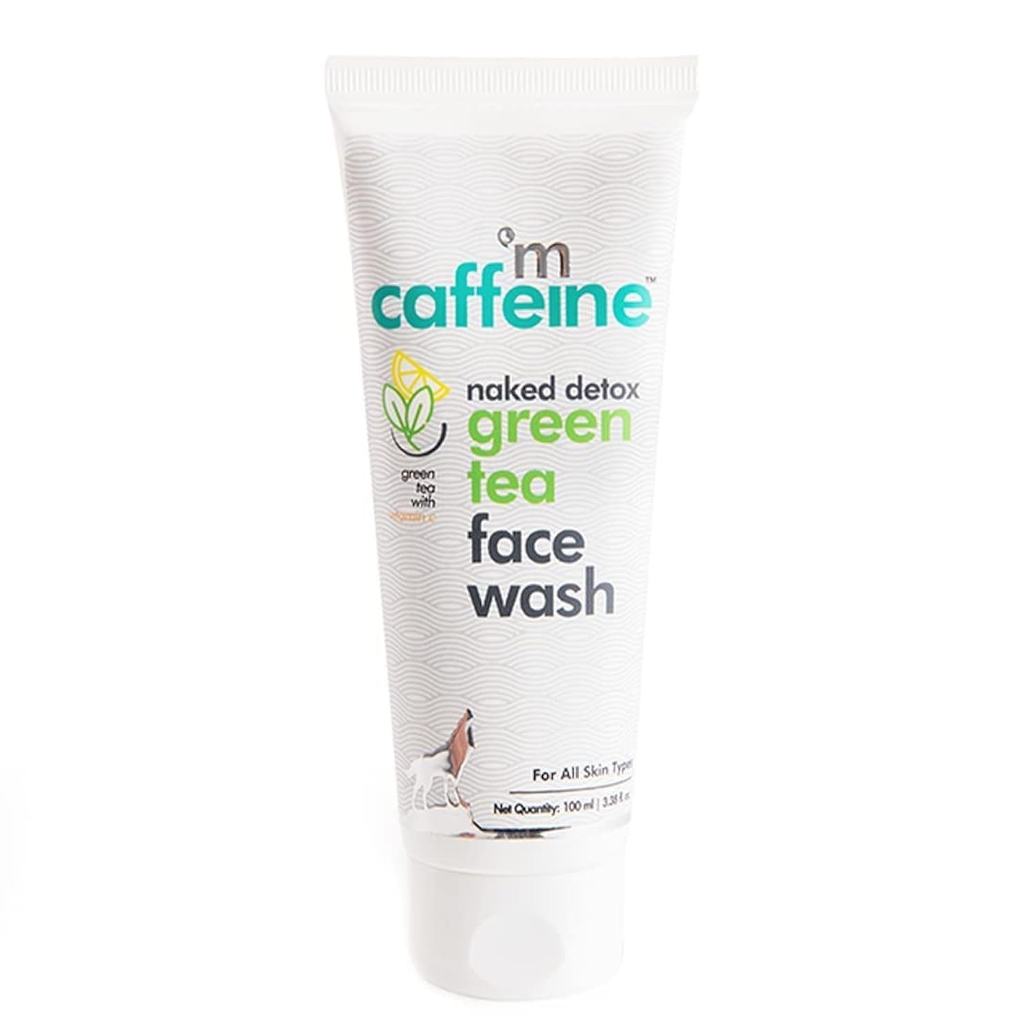 mCaffeine Vitamin C Face Wash for Women with Green Tea & Hyaluronic Acid | Oil Control Face Wash for Oily Skin, Normal Skin & Dry Skin | 100ml