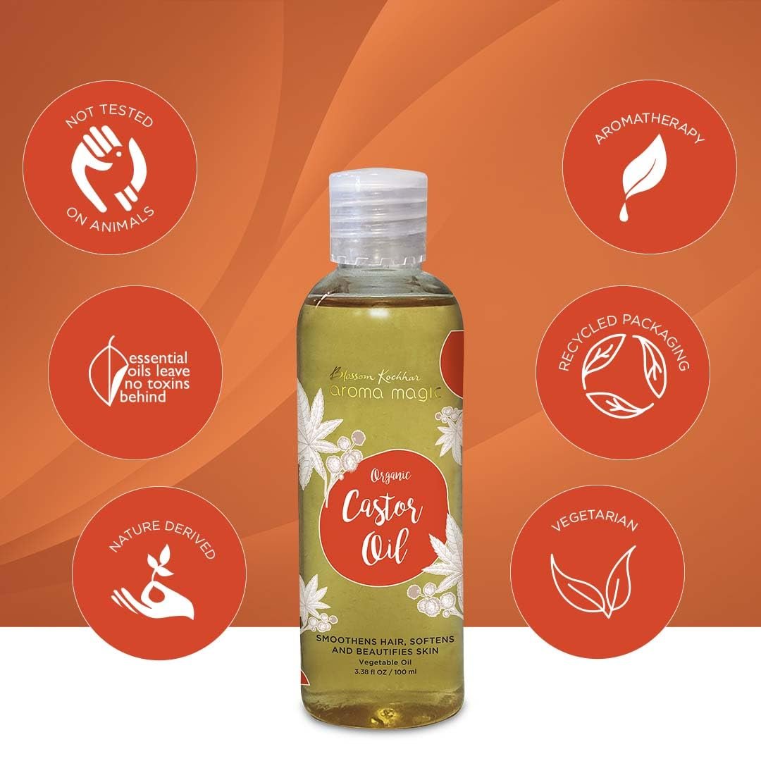 Aroma Magic Organic Castor Oil- 200 ml thumbnail