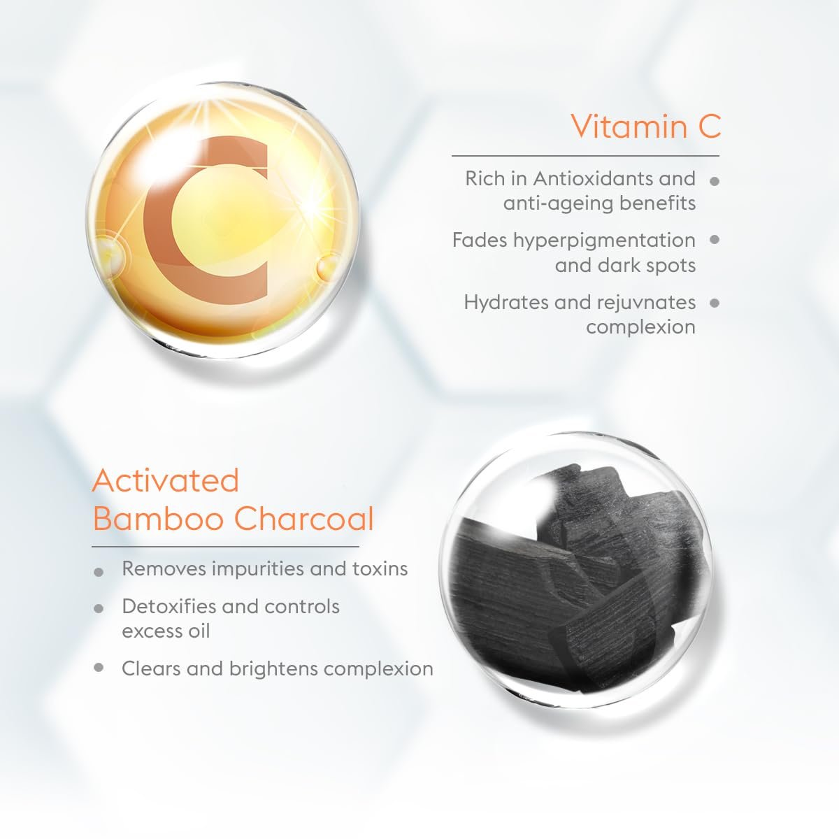 VLCC Vitamin C & Charcoal Serum Facewash - 150 ml for Oil Control & Brightening for AM | with Free Hyaluronic Acid & Aloe Vera Serum Facewash - 150 ml thumbnail