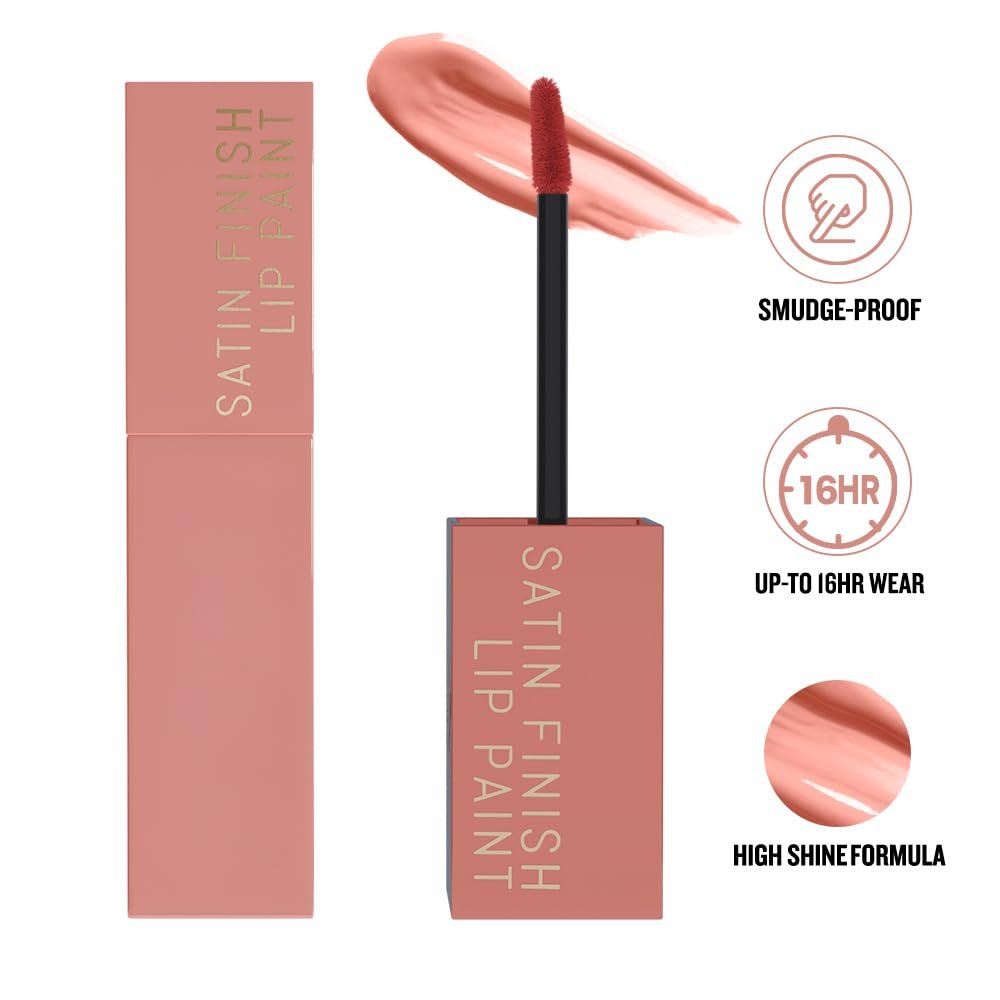 Daily Life Forever52 Satin Finish Lip Paint | Long-Lasting 16-Hour Wear | Moisturizing, Lightweight | Glossy, Smooth & Plump Lips (Muted Muse 07, Nude 4g) thumbnail