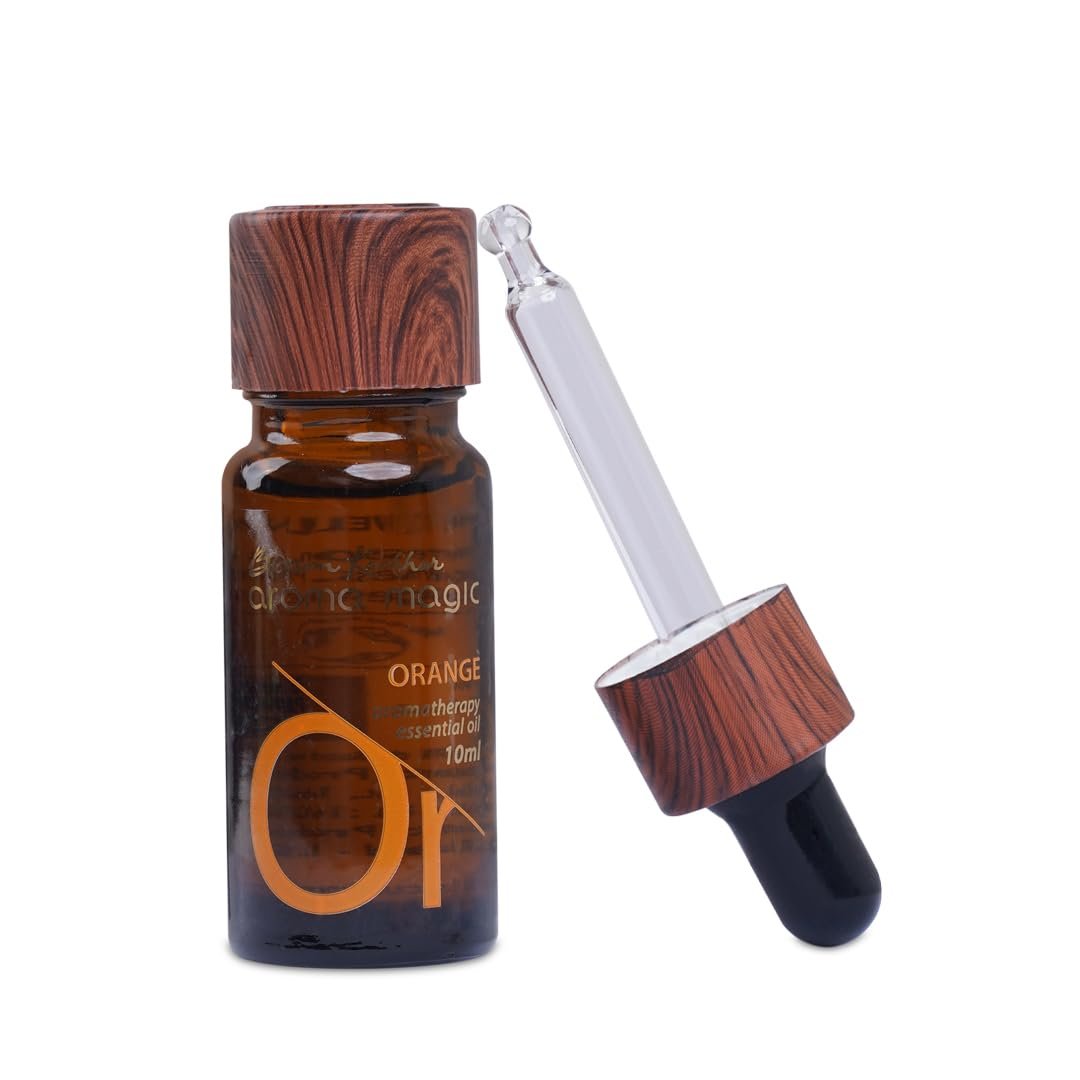 Aroma Magic Orange Essential Oil – Pure Citrus Sinensis | Natural Cleanser & Astringent for Diffusion, Massage & Skin Care – 10ml