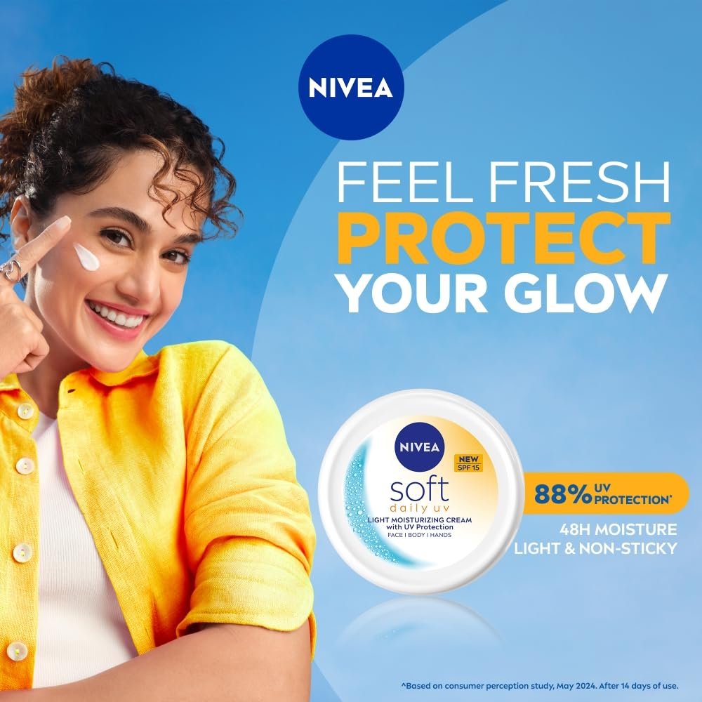 NIVEA Soft Daily UV Light Moisturising Cream with SPF-15, 100ml thumbnail
