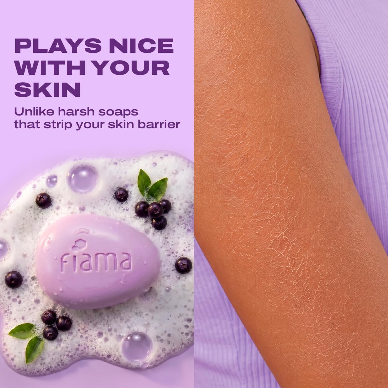 Fiama Skin Barrier Strengthening Moisturizing Soap Bars|Clinically Proven |With Pro-Ceramides|Japanese Hokkaido Milk & Berries 625g (Pack of 5)| thumbnail