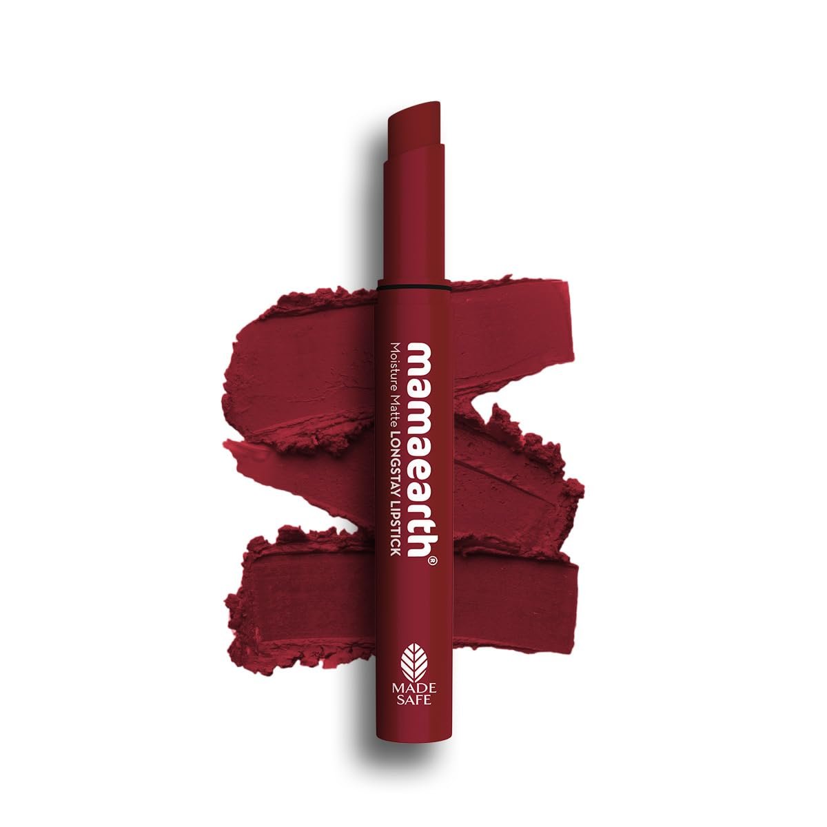 Mamaearth Moisture Matte Longstay Lipstick with Avocado Oil & Vitamin E for 12 Hour Long Stay-20 Red Caramel - 2 g