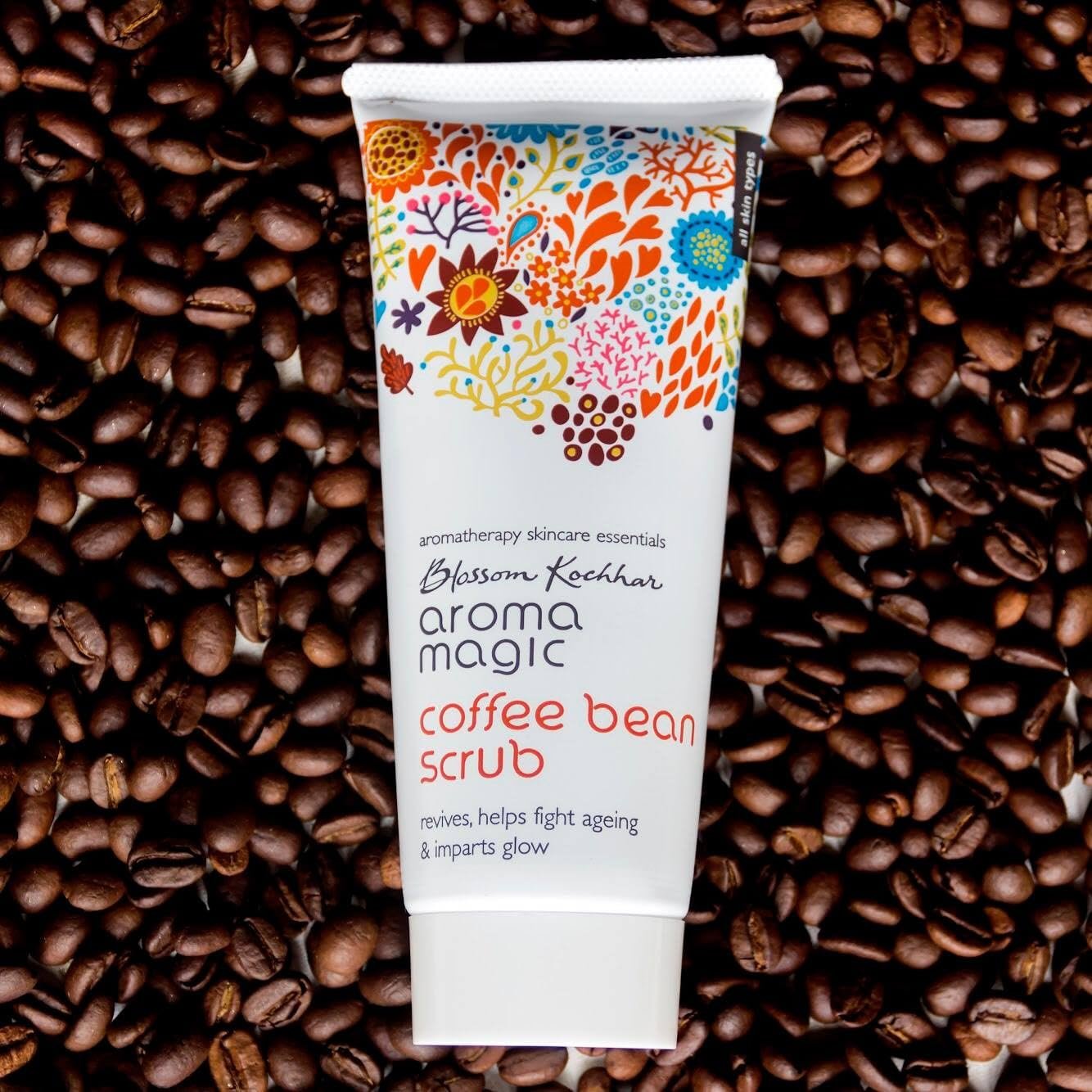 Aroma Magic Coffee Bean Scrub | Treats blackheads, brightens, clears pores, & protects skin With shea butter, olive oil, honey, lemongrass, juniper berry & grapefruit essential oil | 100ml thumbnail