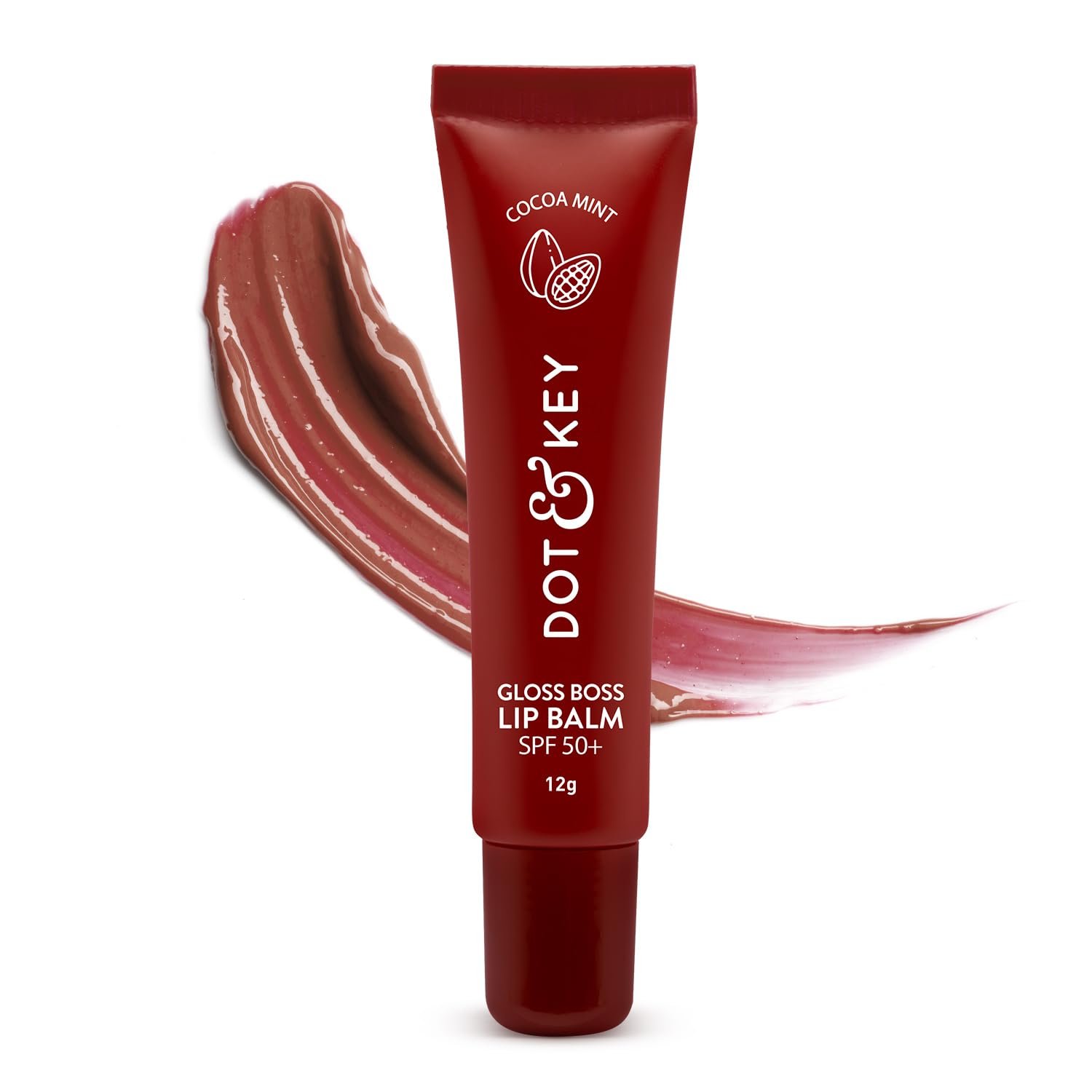 Dot & Key Cocoa Lip Balm with Shea Butter (12gm) for Naturally Glowing and Hydrated Lips | With SPF 30 for Sun Protection + Vitamin C + E