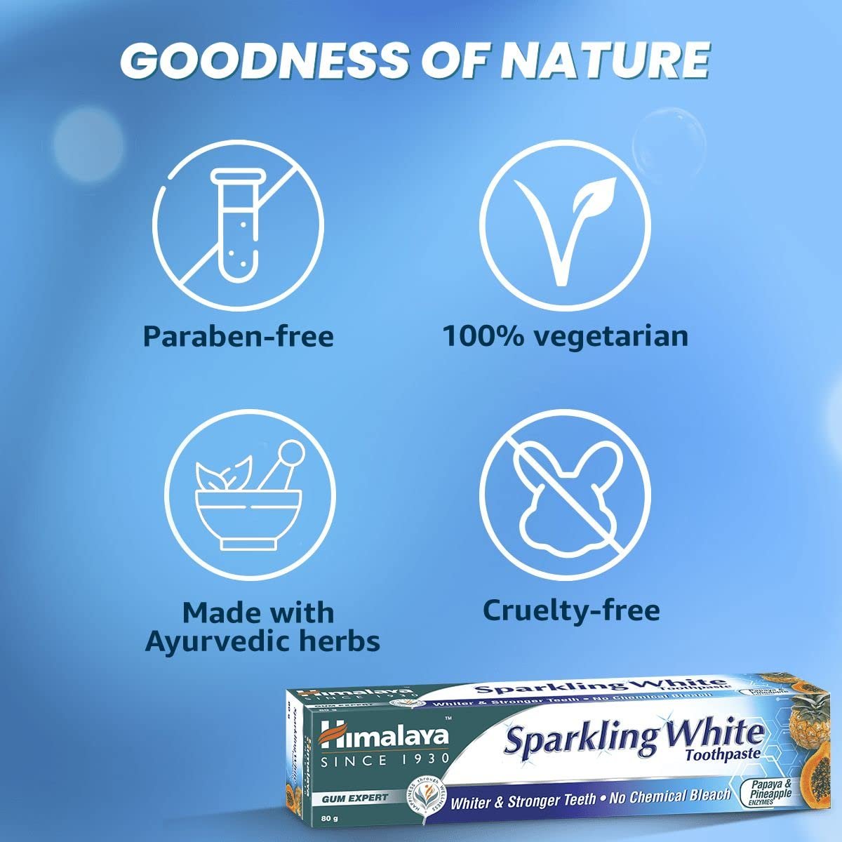 Himalaya Herbals Sparkling Whitening Toothpaste 150g thumbnail