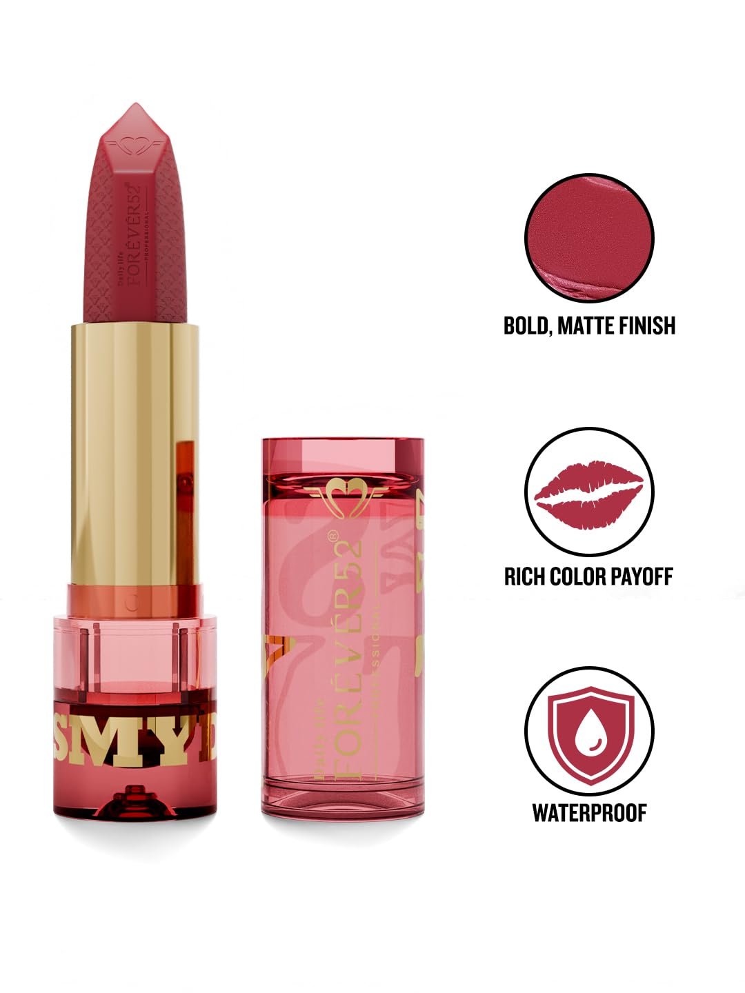 Daily Life Forever52 It's My Day Lipstick | Creamy Matte Lipstick for Bold, Long-Lasting Color | Highly Pigmented, Hydrating & Nourishing Formula (Sweet Day, 3.5g) thumbnail