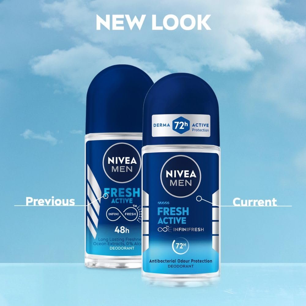 NIVEA MEN Fresh Active Deo Underarm Roll On 50ml thumbnail