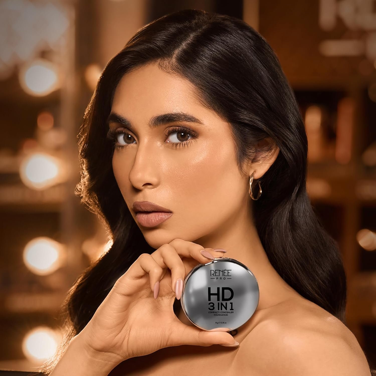 RENEE PRO HD 3 In 1 Compact,Concealer, Foundation - Terre, SPF 20, Matte Finish, High Coverage, Ultralight & Silky Smooth Finish, Enriched With Vitamin E, C & Aloe Vera - 9 Gm thumbnail