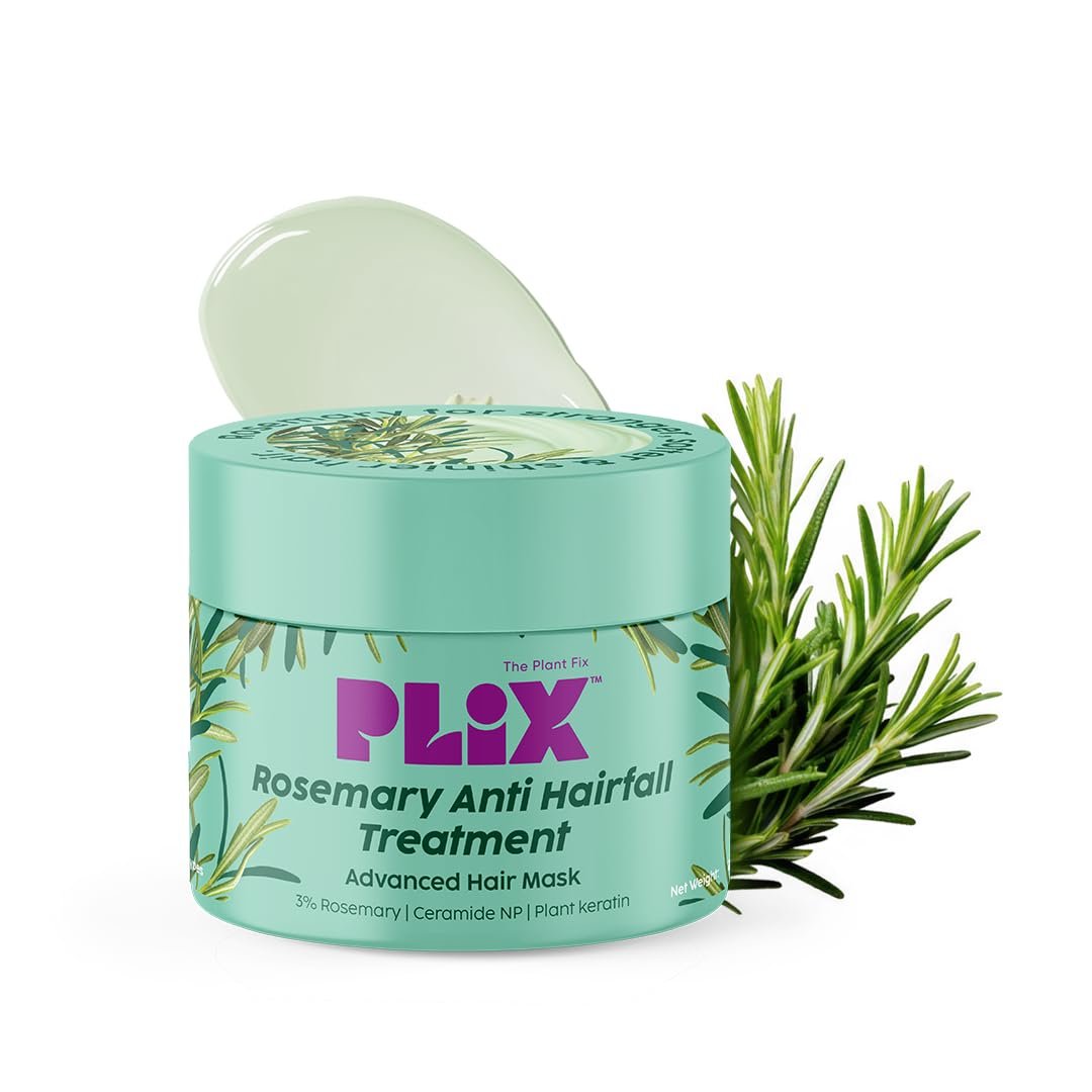 PLIX - THE PLANT FIX Rosemary Anti-Hair Fall Treatment Advanced Hair Mask With 3% Rosemary Extract, Ceramides & Plant Keratin | Hair Mask For Dry And Frizzy Hair| 200 Gram thumbnail