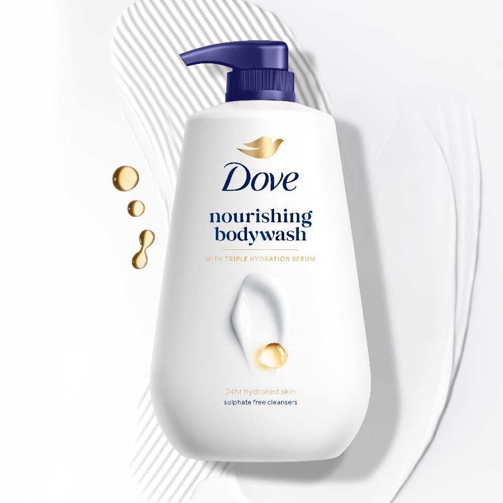 DOVE Nourishing Bodywash, 825ml, for Soft and Smooth Skin, with Triple Hydration Serum & Glycerine, Dermatologically Tested, Paraben-Free, Sulphate-Free thumbnail