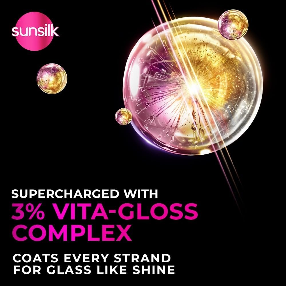 Sunsilk Radiant Black Shine Shampoo 650 ml || Infused with 3% VITA-GLOSS COMPLEX* || Gives Glass Shine Hair thumbnail