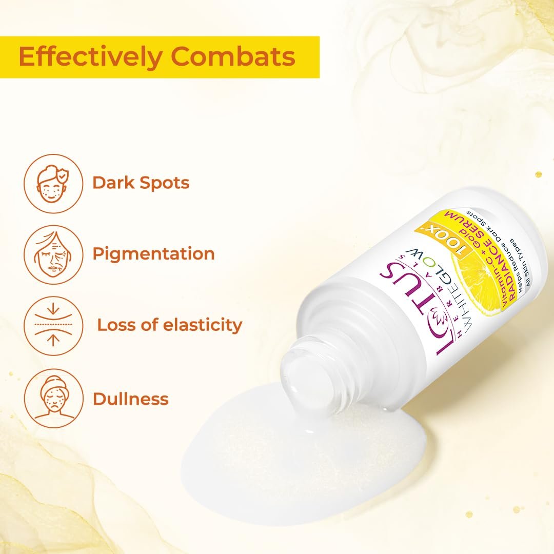 Lotus Herbals WhiteGlow Vitamin C and Gold Radiance Face Serum 30ml thumbnail