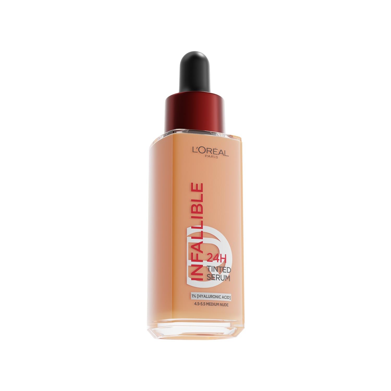 L’Oreal Paris Infallible 24H Tinted Serum Foundation, 4.5-5.5 Medium Nude