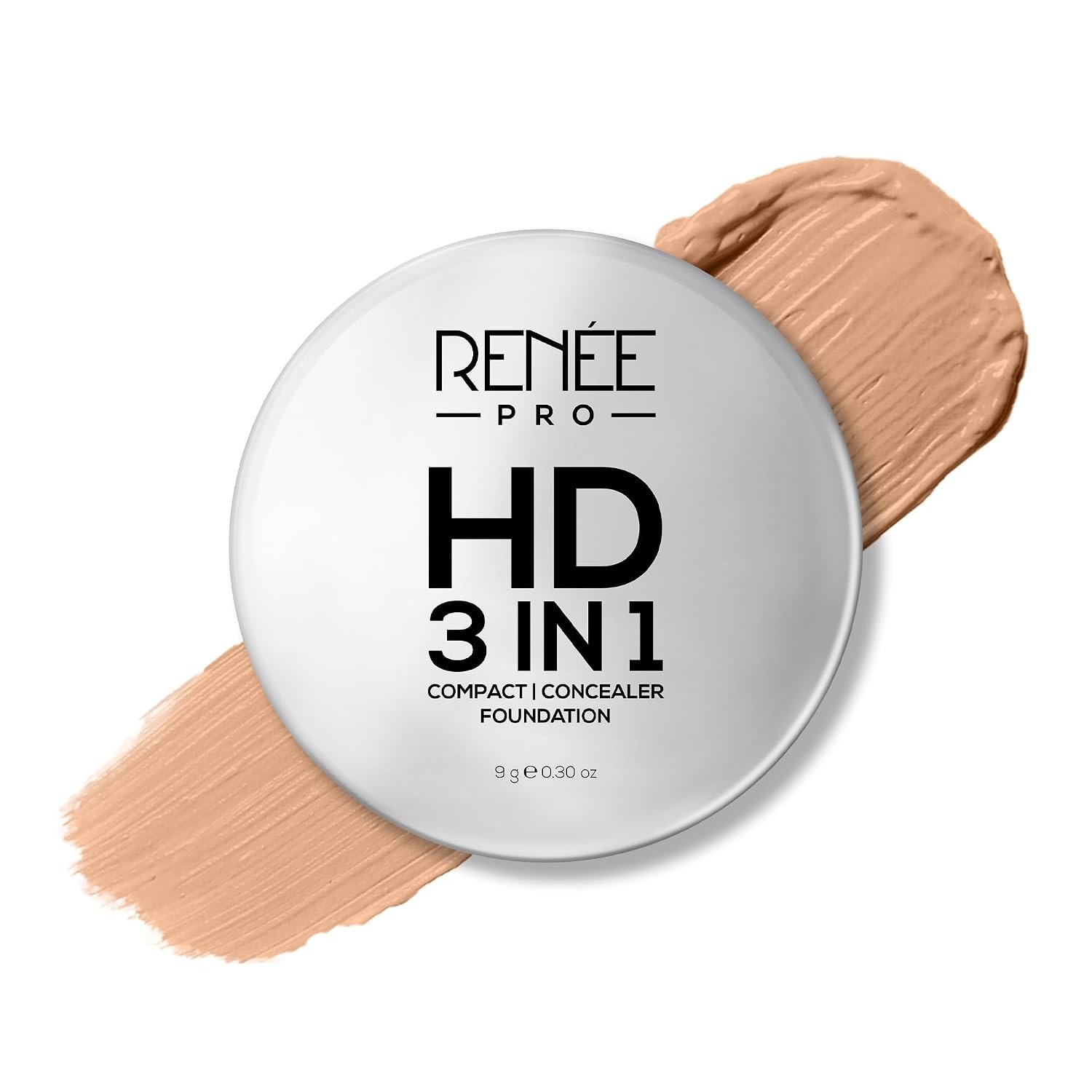 RENEE PRO HD 3 In 1 Compact,Concealer, Foundation - Terre, SPF 20, Matte Finish, High Coverage, Ultralight & Silky Smooth Finish, Enriched With Vitamin E, C & Aloe Vera - 9 Gm thumbnail