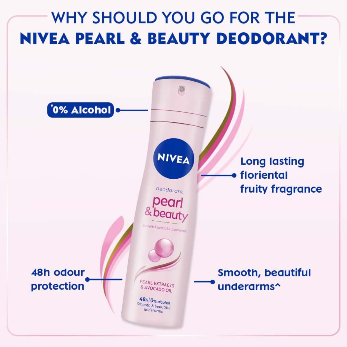 NIVEA Pearl & Beauty Deodorant Spray for Women 150ml thumbnail