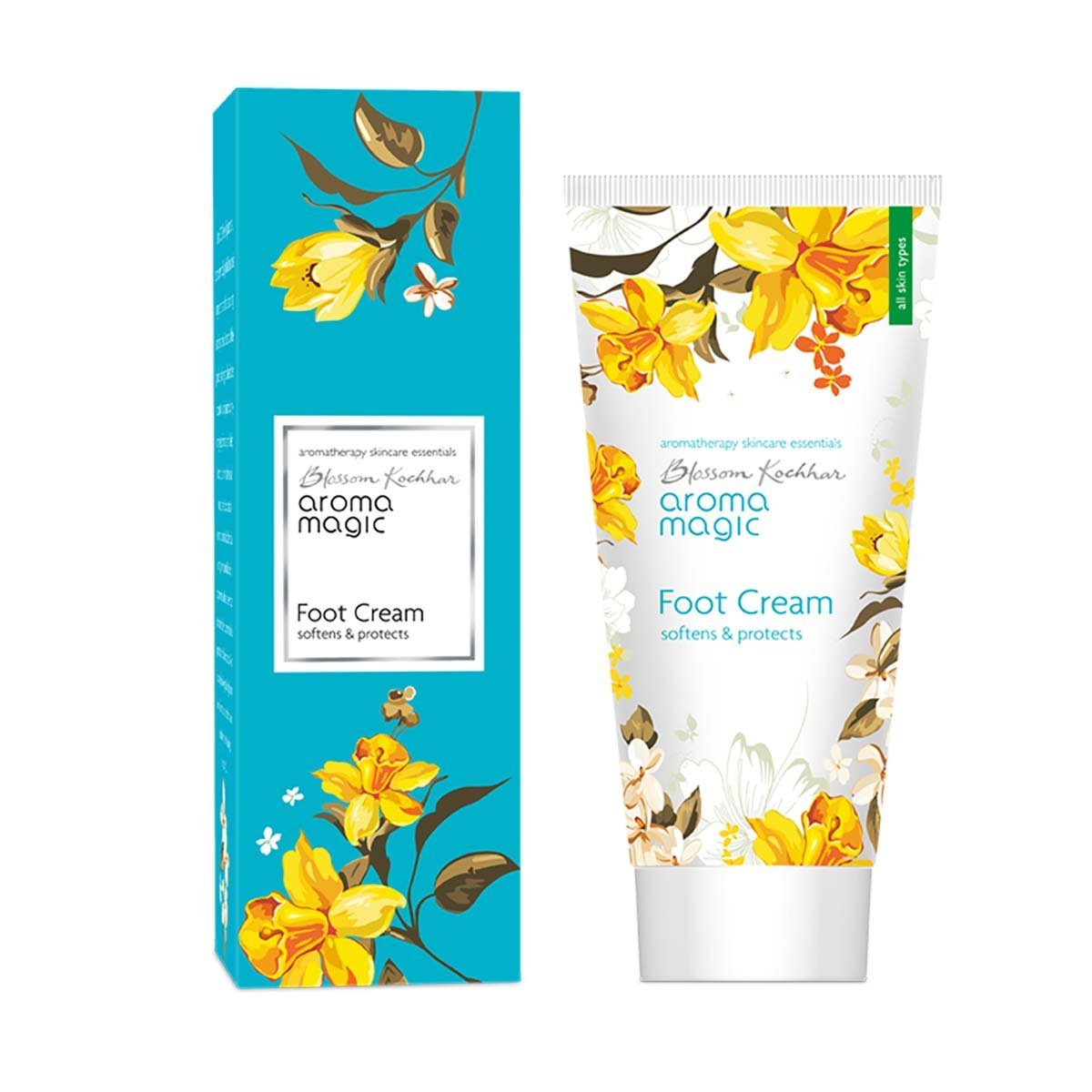 Aroma Magic Foot Cream 50gm | Softens, Moisturises & Heals Cracked Heels | With Shea Butter, Coconut Oil, Apricot Oil, Mint & Tea Tree | Repairs Dry, Tired Feet | Non-Greasy, Paraben-Free thumbnail