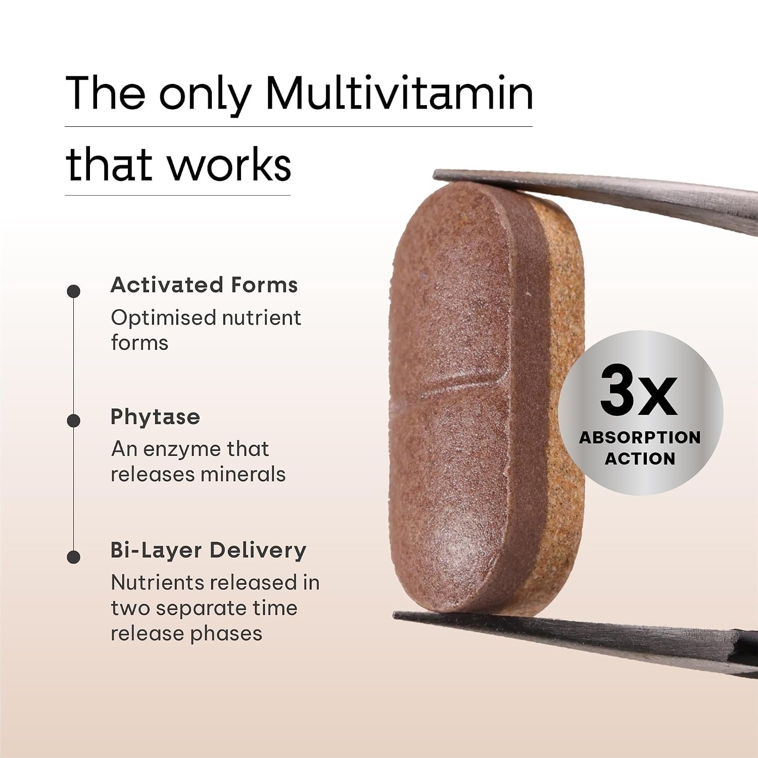 hk vitals Bi-Layer Multivitamin Plus Men, 50 Tablets Daily Multivitamin | Supports Heart, Bone & Muscle Health thumbnail