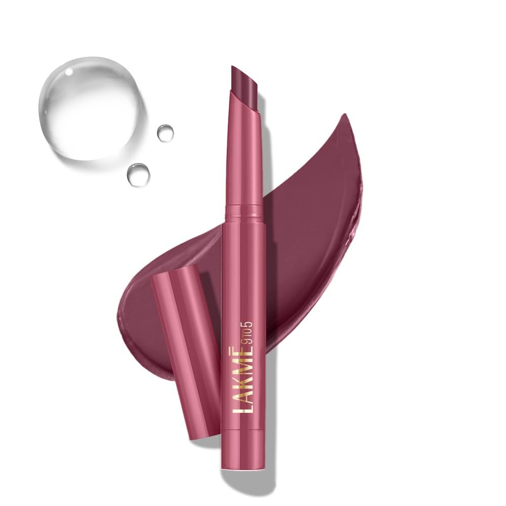 Lakme 9 to 5 Forever Matte Lip Crayon, Burgundy Bloom, 1.1g, for Smooth and Supple Lips, with Vitamin C, Matte Finish, 8 Hr Hydration, Long Lasting all day comfort, Retractable Crayon thumbnail