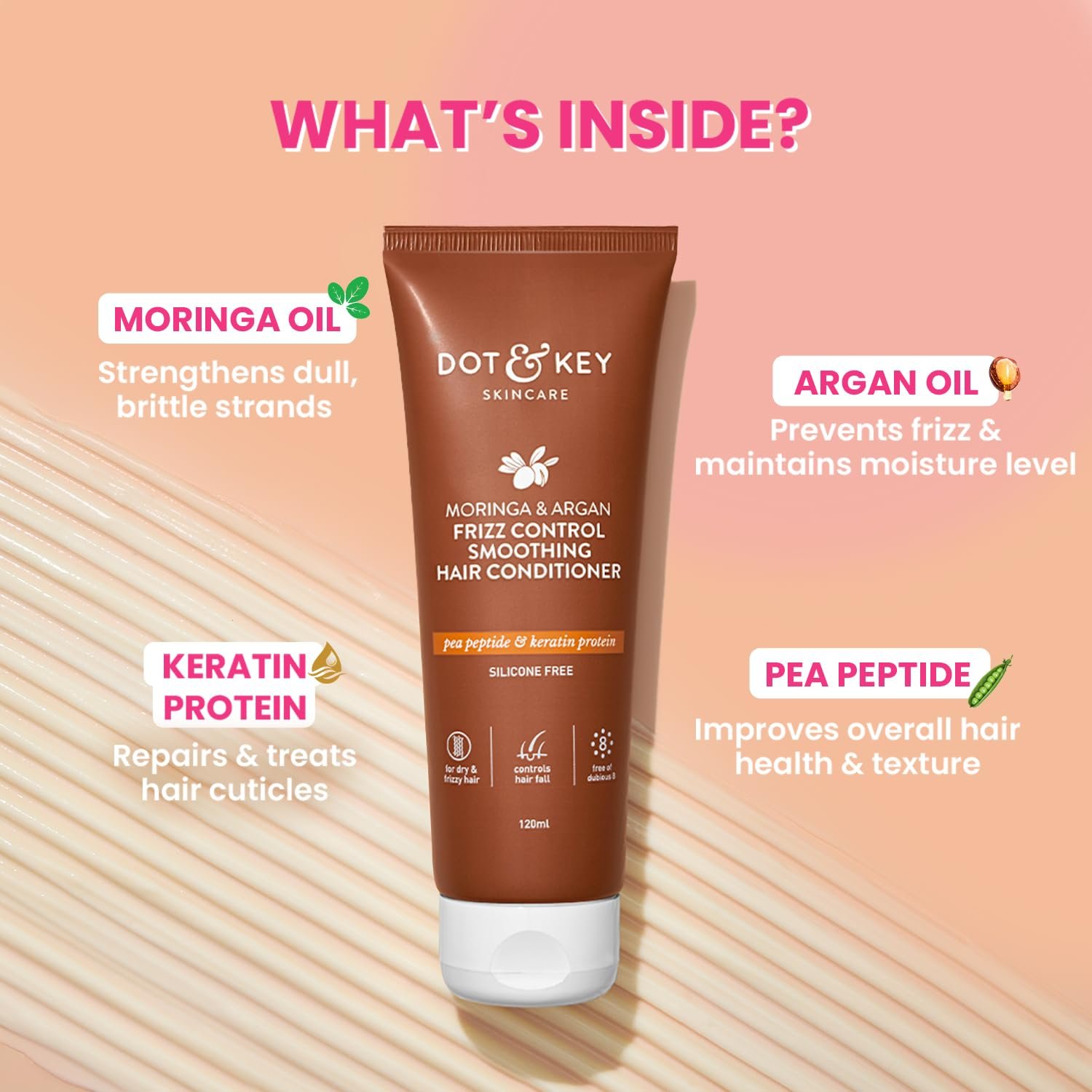 Dot & Key Moringa Argan Shampoo & Conditioner Combo | Shampoo 200ml, Conditioner 120ml thumbnail