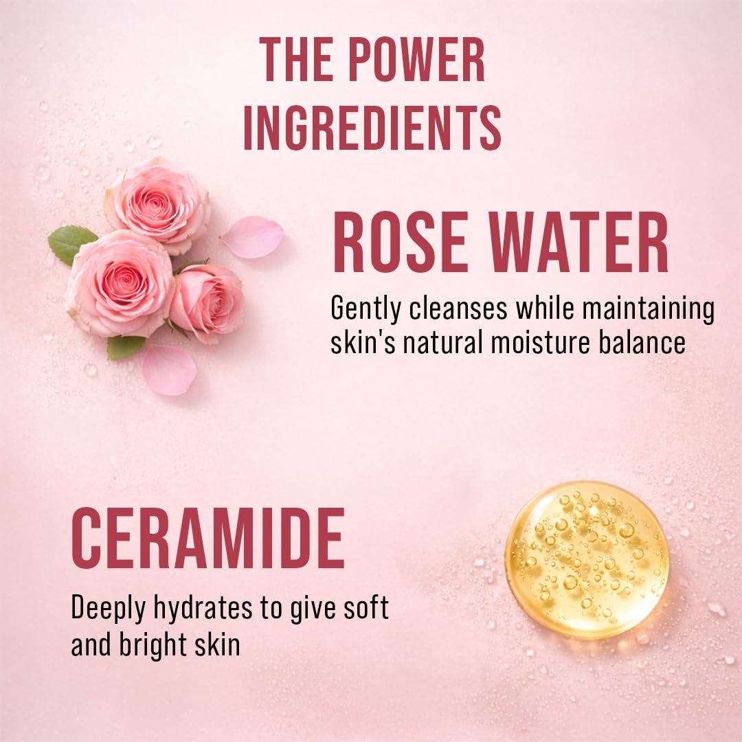 WOW Skin Science Rose Dream� Ceramide Body Wash | Ceramide for Deep Hydration & Skin Barrier Support | Himalayan Rose for a Petal-Soft Feel | Up To 12-Hour Long-Lasting Freshness | 275ml thumbnail