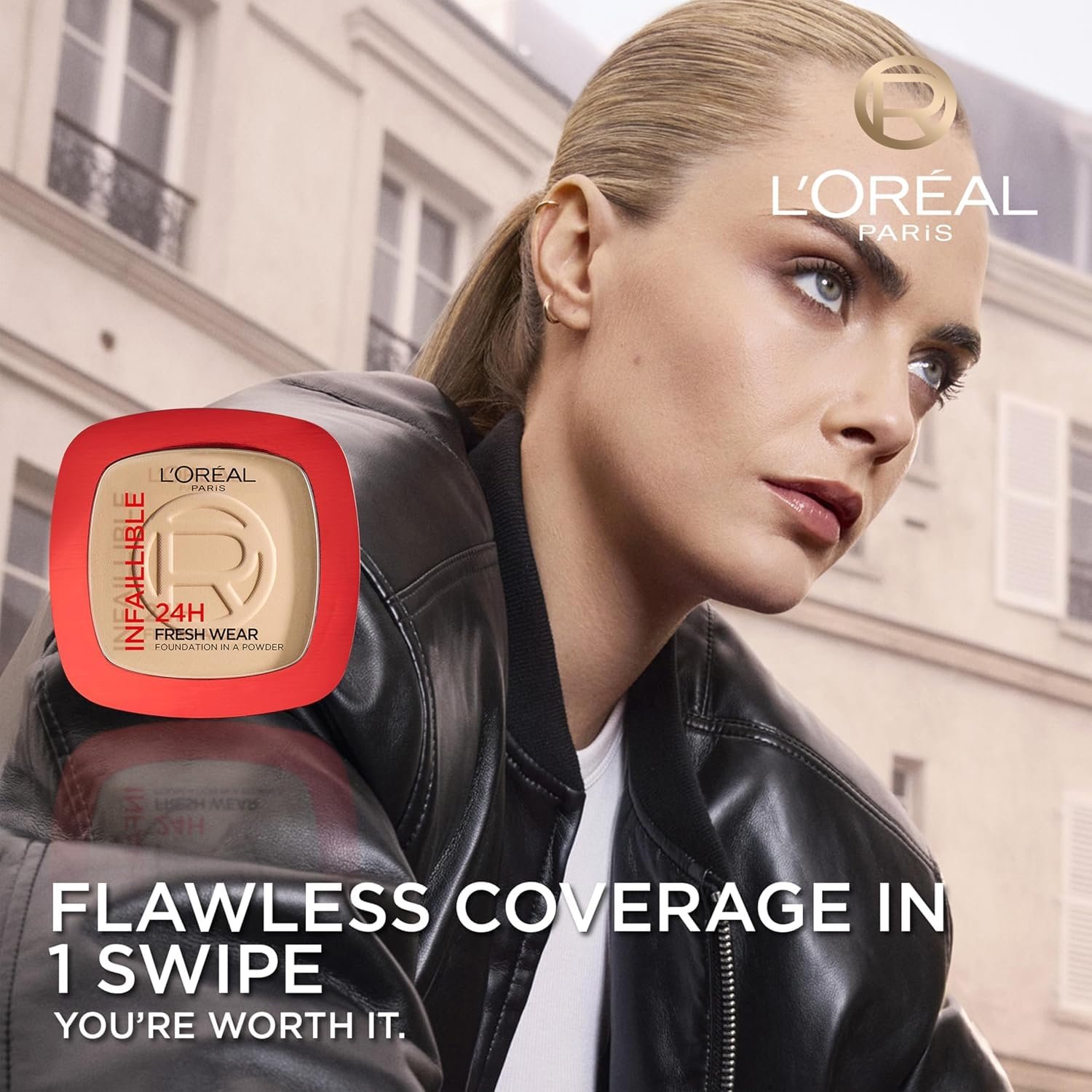 L'Oreal Paris Infallible 24H Powder Foundation, 245 Golden Honey 24H Fresh Wear Powder Foundation, Matte Finish, Sweat-Proof & Waterproof, Weightless High Coverage, Non-Comedogenic thumbnail