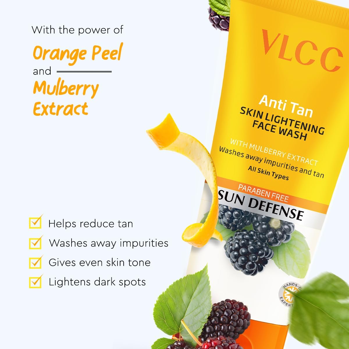 VLCC Anti-Tan Skin Lightening Face Wash – 150 ml x 2 (300 ml) | With Mulberry & Orange Peel Extract | Brightening Sunscreen with Broad Spectrum Protection thumbnail