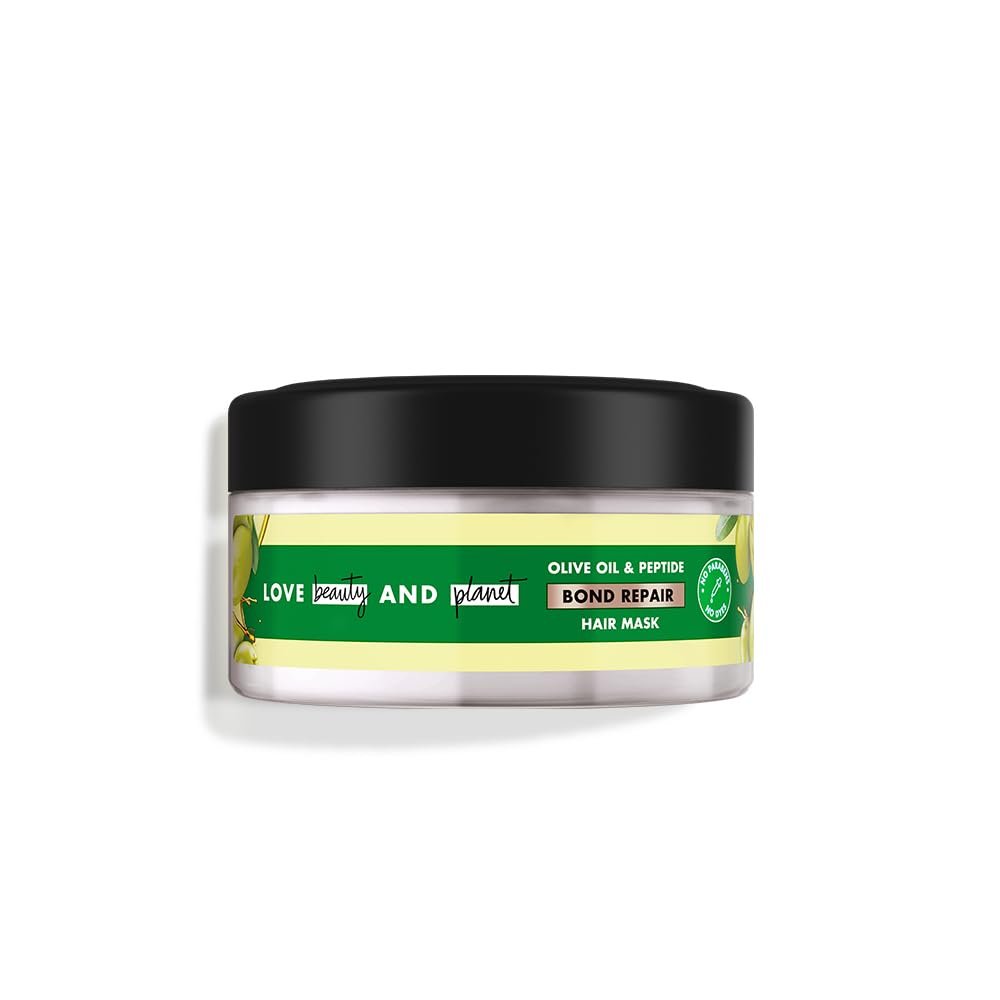Love Beauty & Planet Olive Oil & Peptide Bond Repair Hair Mask | Sulfate-Free Deep Conditioning Treatment for Damaged Hair | Helps Smooth, Nourish & Improve Hair Manageability | 200ml thumbnail