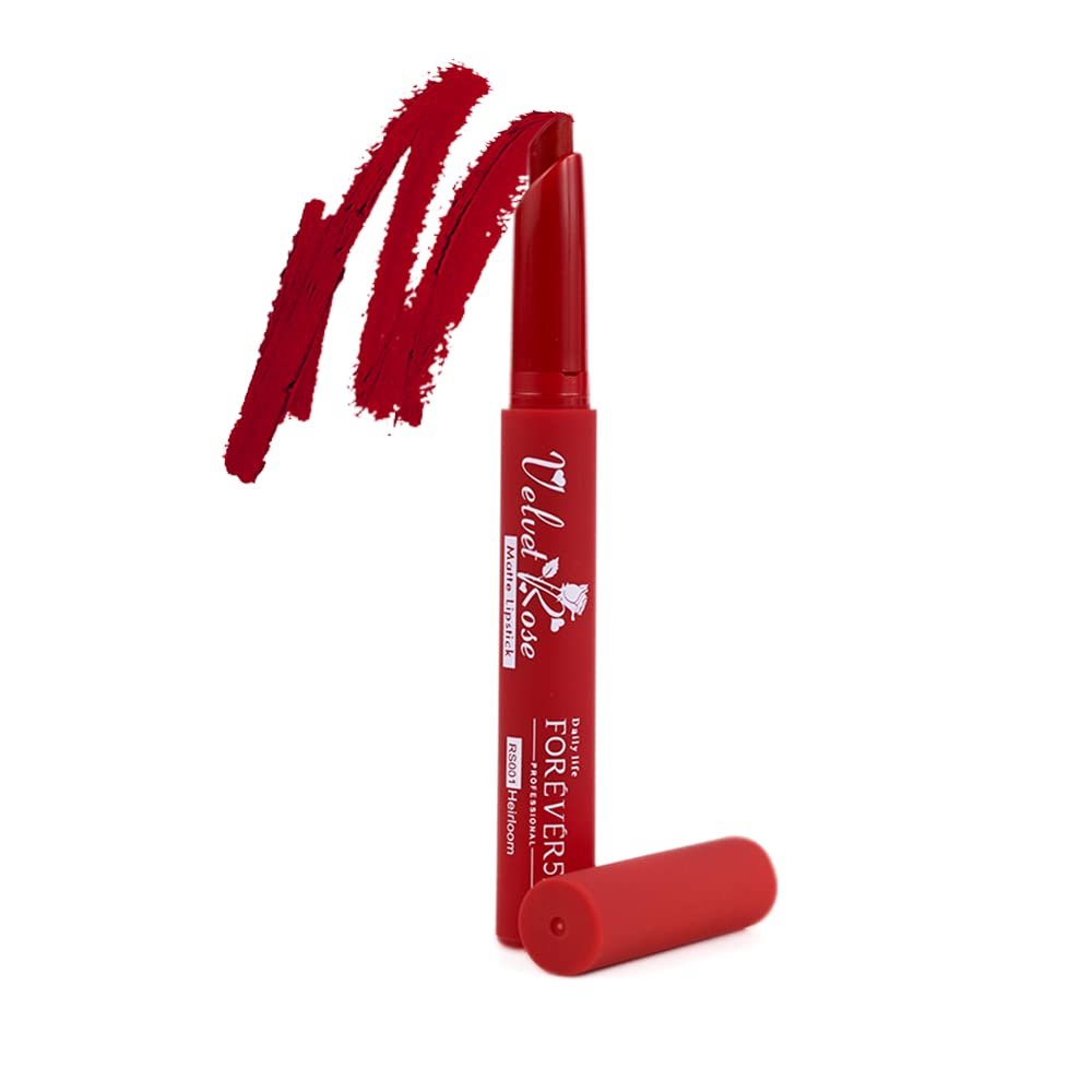 Daily Life Forever52 Velvet Rose Matte Long-Lasting Crayon Lipstick (Enriched With Rose Oil) - Hydrating Bold Lip Color With Silky Finish Look -Heirloom | Reds thumbnail