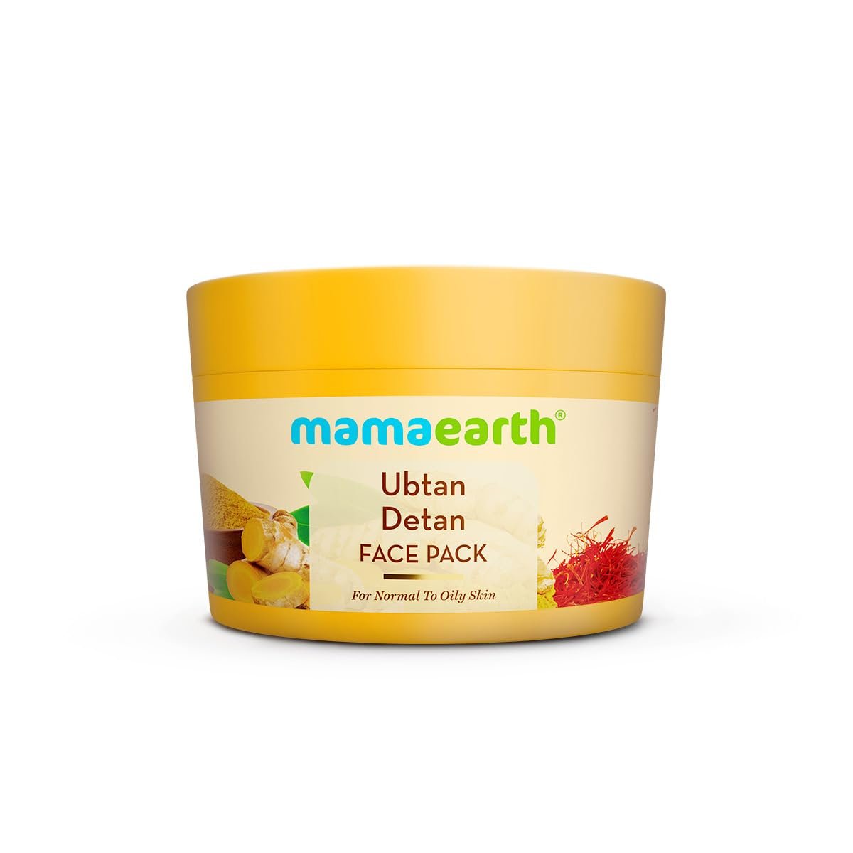 Mamaearth Ubtan Detan Face Pack with Turmeric & Saffron 200g
