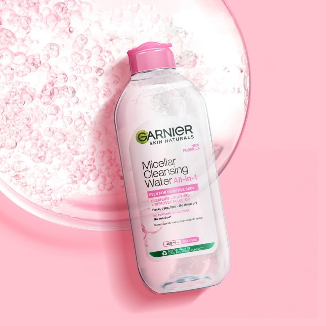 Garnier Micellar Cleaning Water, Hydrating & Soothing, 400ml Gently hydrates your skin and removes makeup as well as dirt |. thumbnail