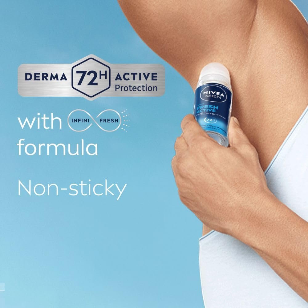 NIVEA MEN Fresh Active Deo Underarm Roll On 50ml thumbnail