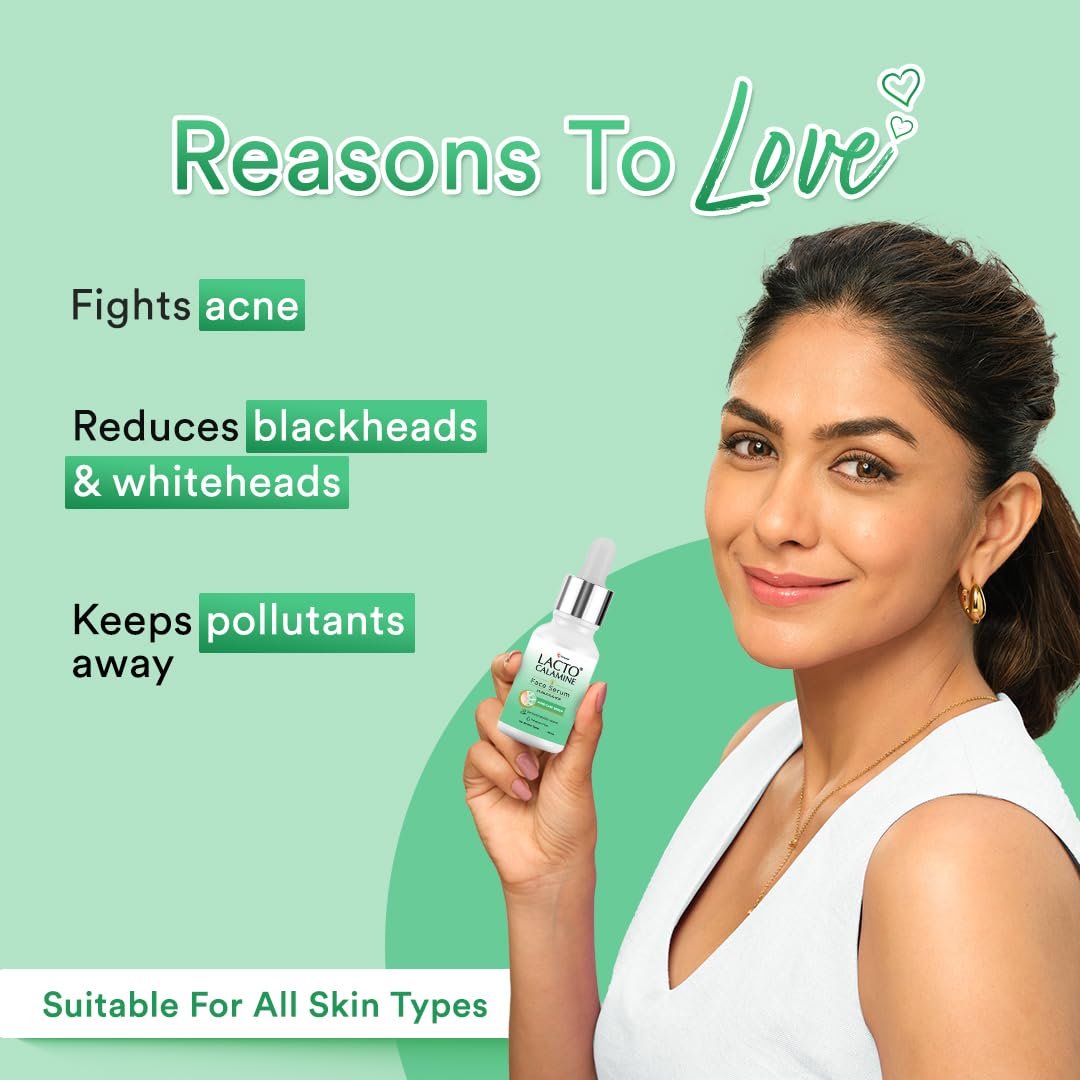 Lacto Calamine 2% Salicylic Acid Face Serum | Reduces Acne, Blackheads & Excess Oil | Unclogs Pores, Controls Sebum & Exfoliates Skin | Face Serum for Oily & Acne-Prone Skin | 30ml thumbnail