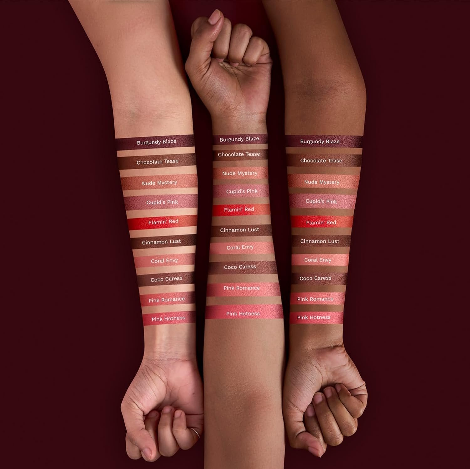 Pilgrim Matte Me Up Bullet Lipstick 4.2g | Creamy, Lightweight, Bold, Non Drying | SPF 30 | Enriched With Hyaluronic Acid & Spanish Squalane | Lipstick for dusky skin tone | Forbidden Pink-1 thumbnail