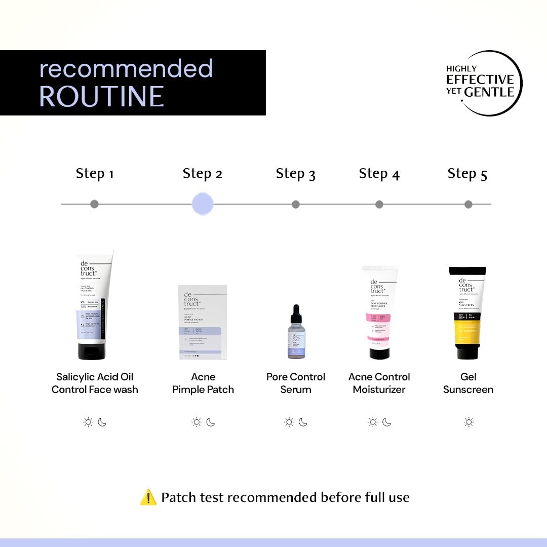 Deconstruct Acne Pimple Patch | 36 Patches | 2% Salicylic Acid & 0.2% Tea Tree Oil | Absorbs Pimple Overnight & Prevents Marks | Hydrocolloid Pimple Patches thumbnail
