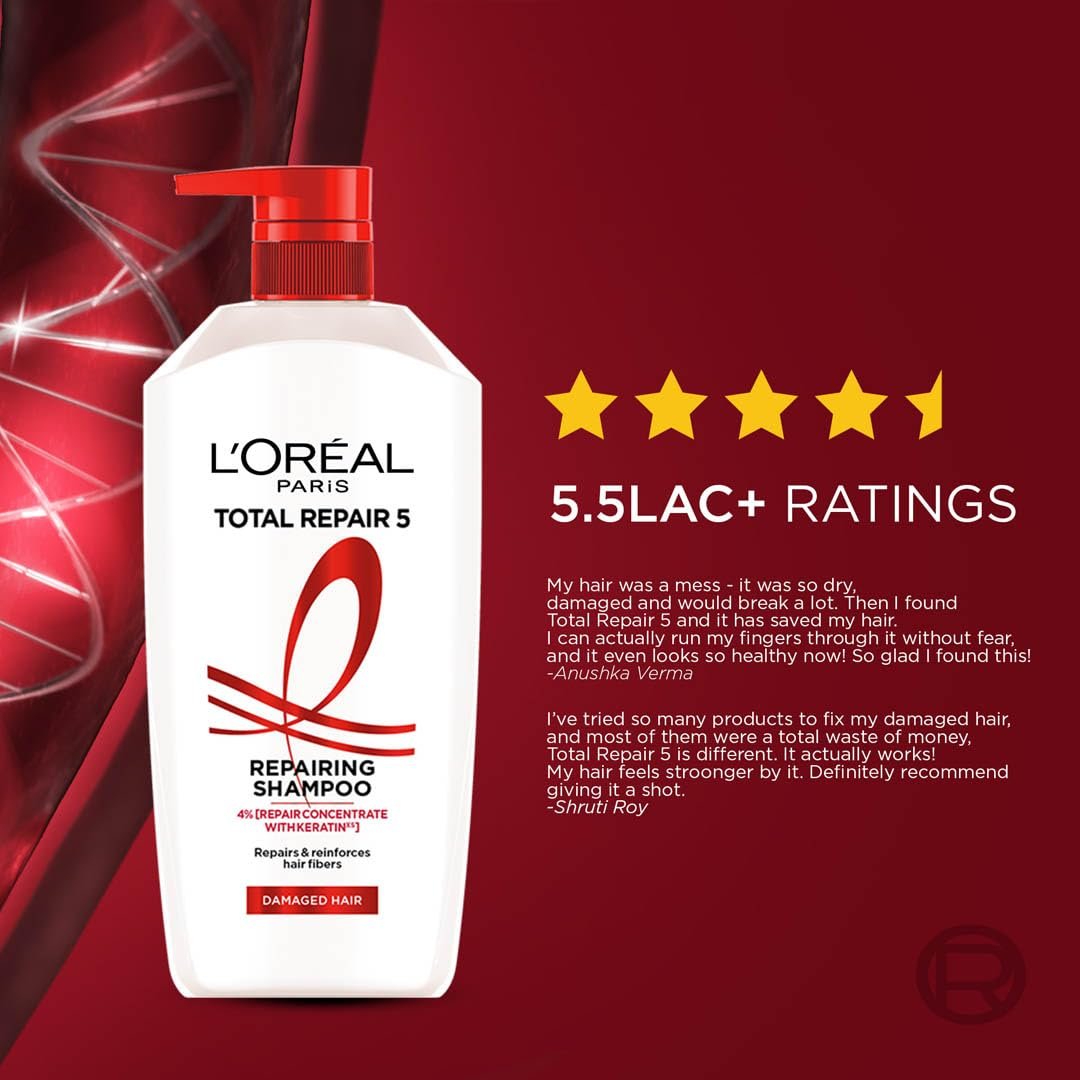 L'Oréal Paris Total Repair 5 Shampoo, 800ml thumbnail