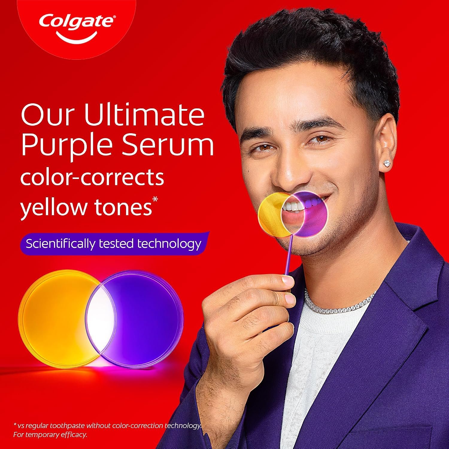 Colgate Visible White Purple Teeth Whitening Serum, 40ml – Mint & Yuzu Flavour, Instant Brightening Purple Serum for Whiter Smiles thumbnail