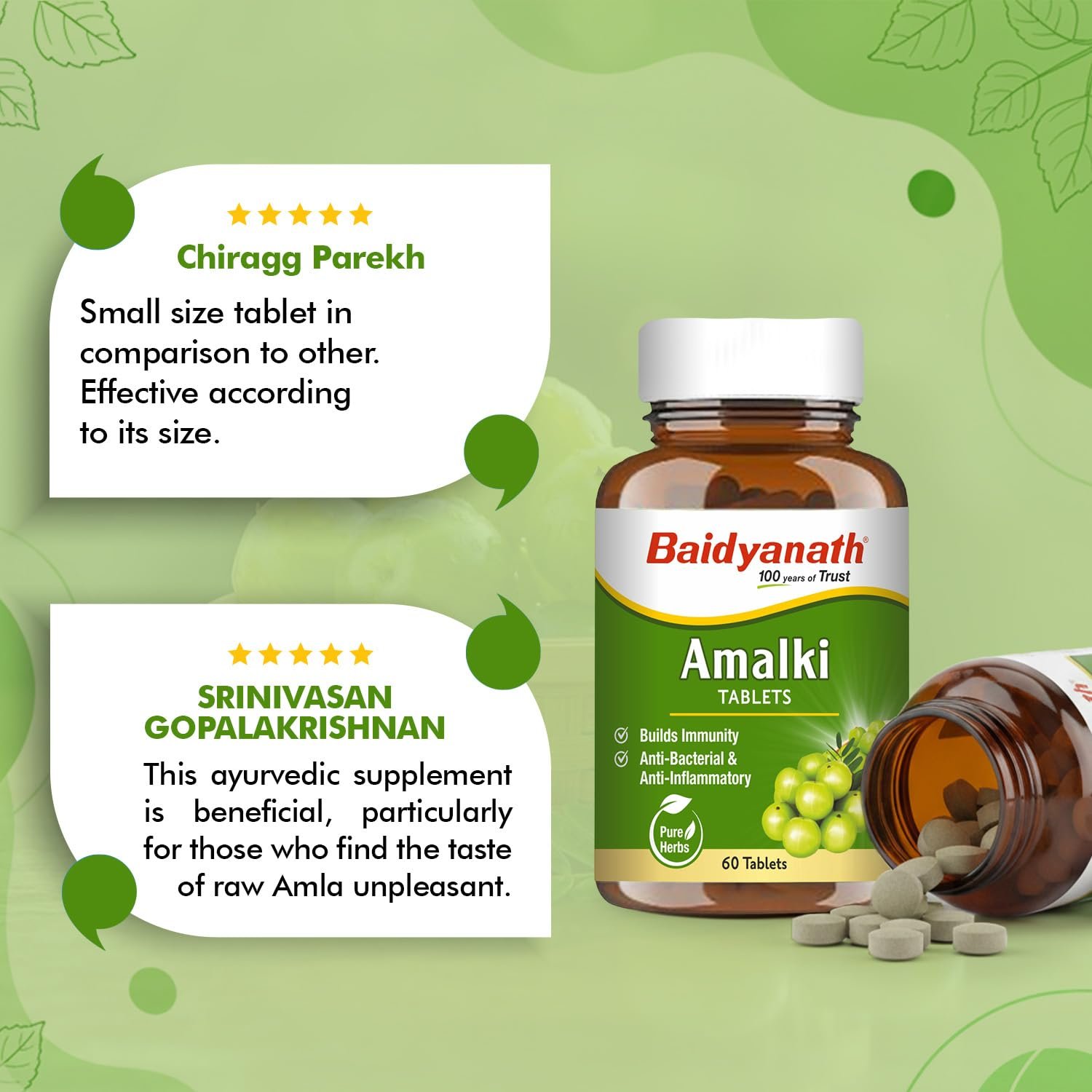 Baidyanath Ayurved Amlaki (Amla) | Helps to Build Immunity | Anti-Bacterial and Anti-Inflammatory | 60 TB thumbnail