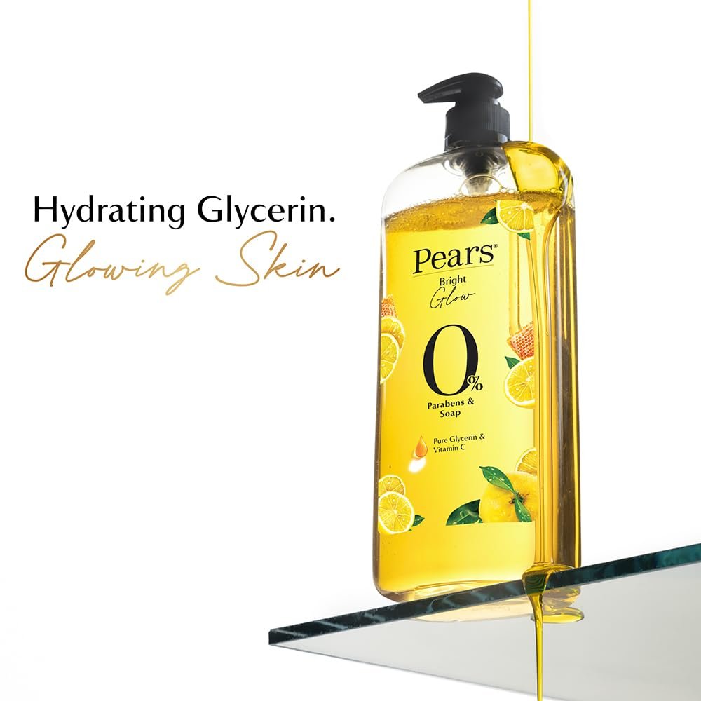 Pears 98% Pure Glycerin Bright Glow Body Wash with Vitamin C and 0% Parabens & Soap for a Bright Glow, 750ml thumbnail