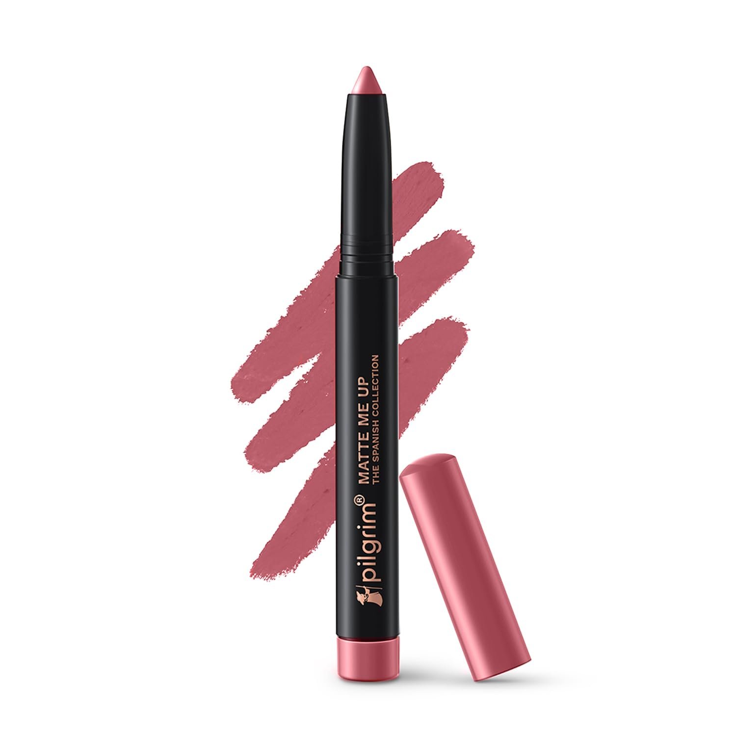 Pilgrim Long Lasting Crayon Lipstick | Intense Matte Finish | Waterproof & Lightweight | Highly Pigmented & Enriched With Ceramides & Mango Seed Oil (Plum Secret-24) thumbnail