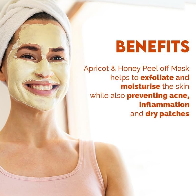 Jovees Herbal Apricot & Honey Peel Off Mask 100 GM | For Pore Tightening and Skin Nourishment | All Skin Types | Paraben & Alcohol Free thumbnail