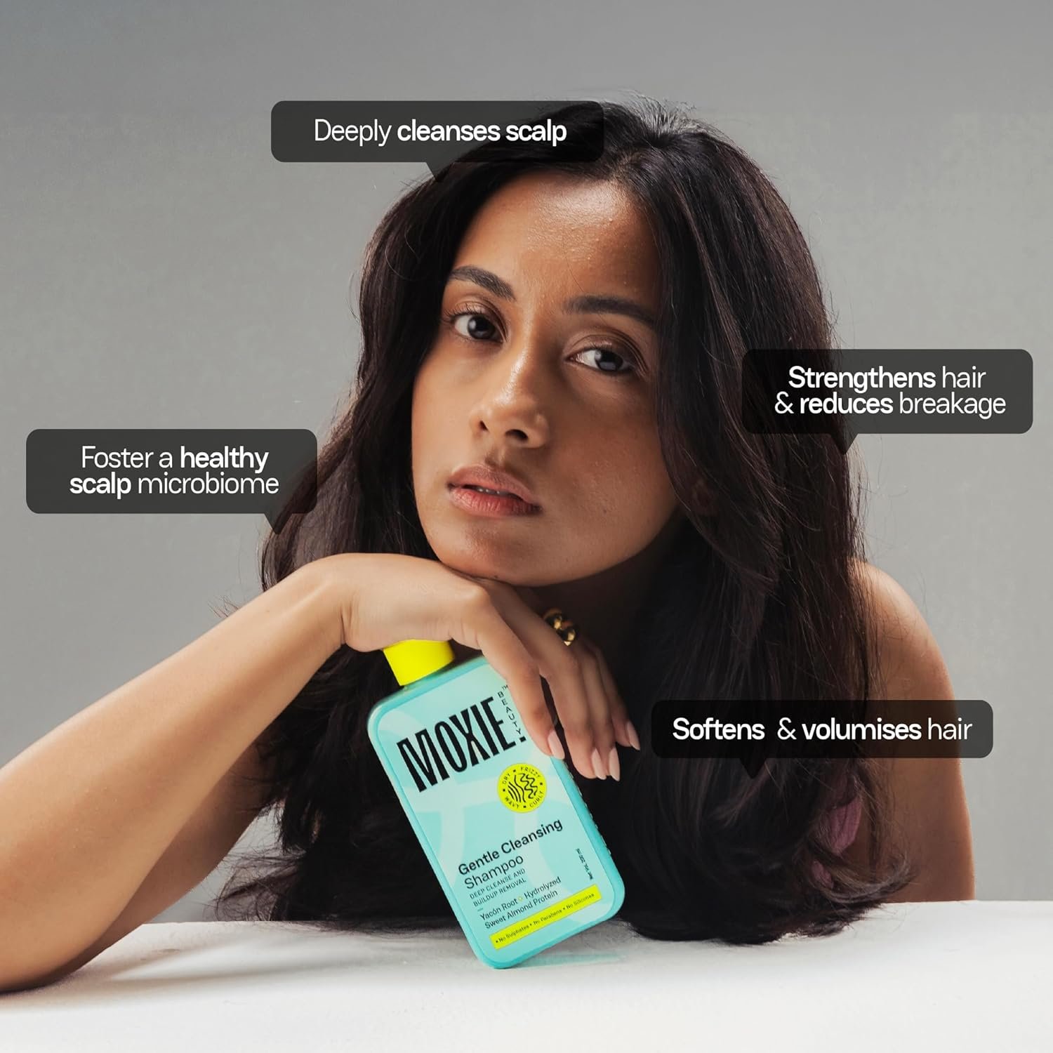 Moxie Beauty Gentle Cleansing Shampoo 200 ml Sulphate-Free Shampoo | Yacon Root & Sweet Almond Protein | Deep Cleansing, Hydration & Softer Hair thumbnail